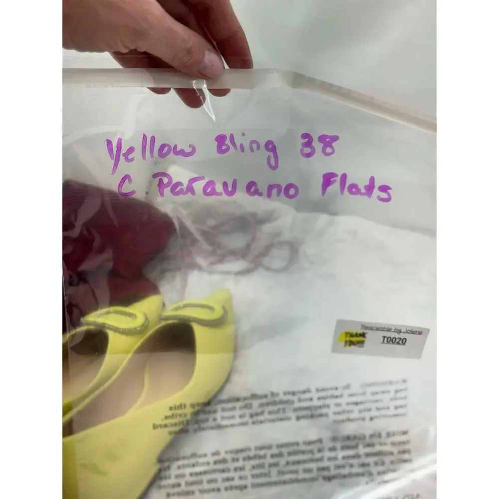 Chanel Yellow Flats with Embellished Buckle - Picture 2 of 6